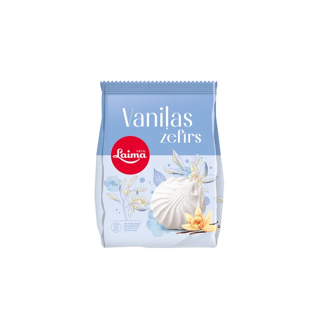 Zefyrai vanilės skonio LAIMA, 200 g