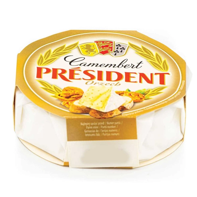 Camembert cheese with nuts PRESIDENT, 120 g