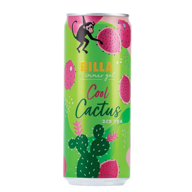 Iced tea BILLA ICE TEA COOL CACTUS, 330 ml