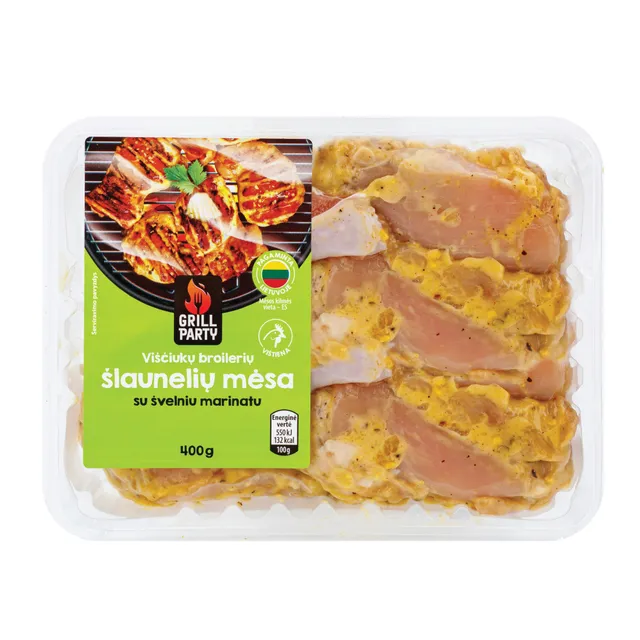 Broiler chicken thigh meat with mild marinade, GRILL PARTY, 400 g