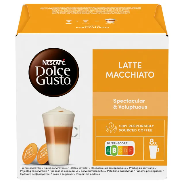 Кофе латте маккиато Dolce Gusto NESCAFE, 194 г