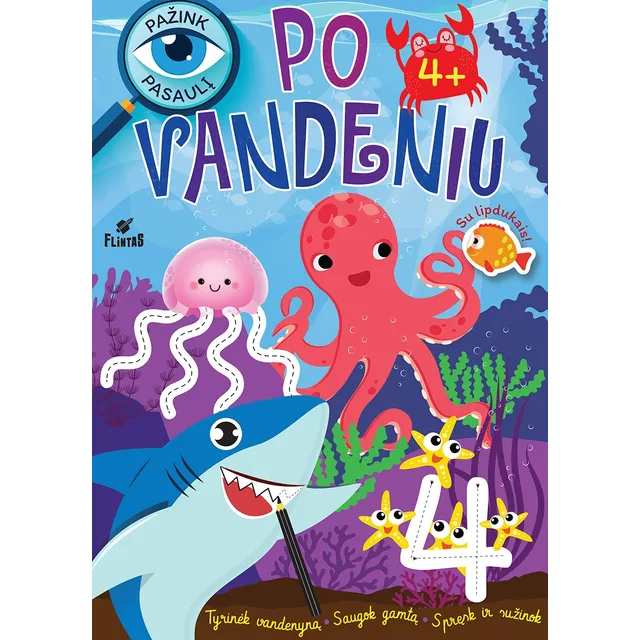 Knyga PAŽINK PASAULĮ SU GYVŪNAIS. PO VANDENIU