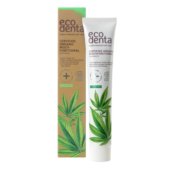 Многофункциональная зубная паста с конопляным маслом ECODENTA ORGANIC, 75 мл
