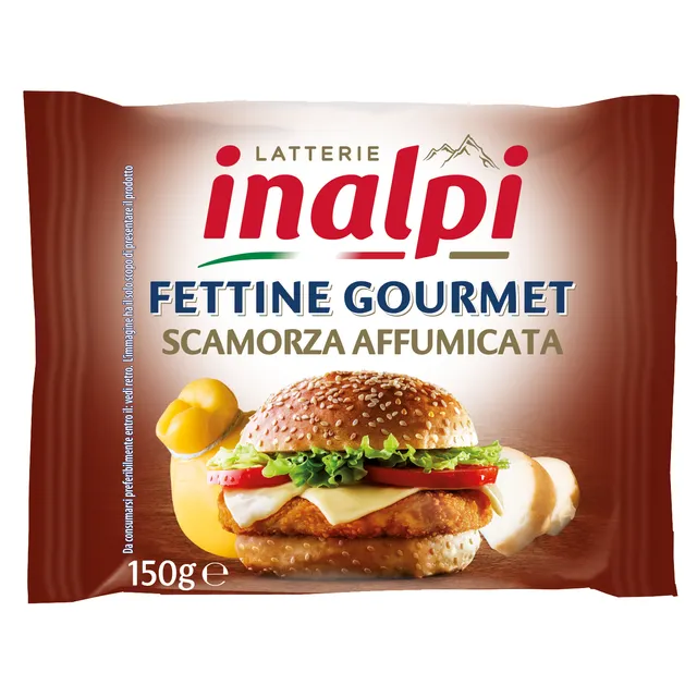 Плавленый сыр с нарезкой скаморца INALPI, 39% жира, 150 г