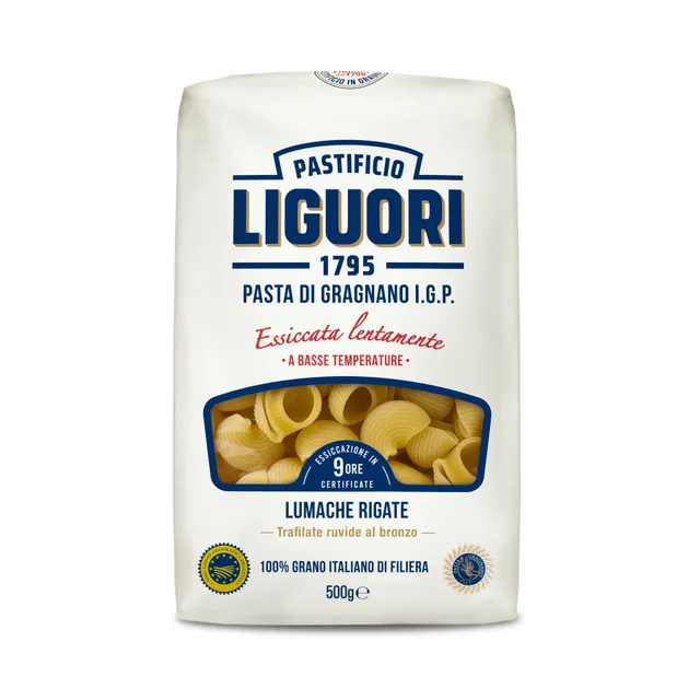 Kietagrūdžiai itališki makaronai LIGUORI LUMANCHE RIGATE, 500 g