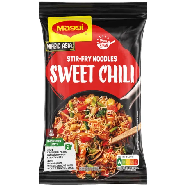 Instant fried noodles with sweet chili pepper flavor MAGGI, 185 g