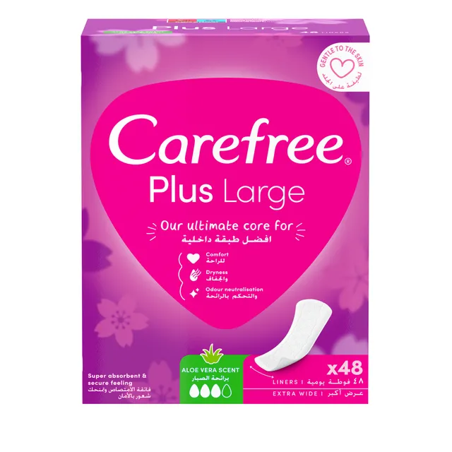 Įklotai CAREFREE LARGE ALOE, 48 vnt.