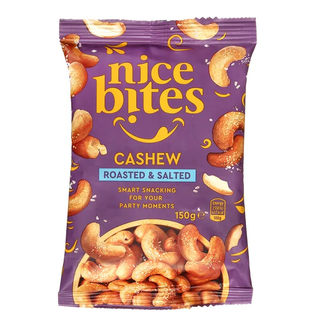 Roasted and salted cashews NICE BITES, 150 g