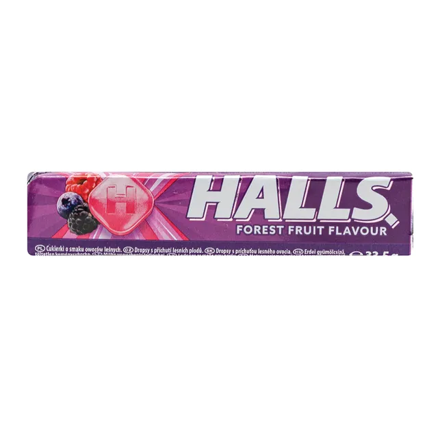 Miško uogų skonio ledinukai HALLS, 33,5 g