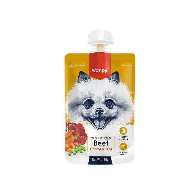 WANPY mėsos pasta šunims su jautiena, morkomis ir žirneliais, 90 g