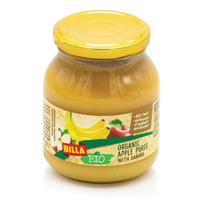 Obuolių ir bananų tyrė BILLA BIO, 360 g