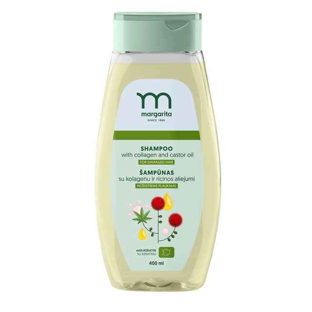 Shampoo with collagen and castor oil MARGARITA, 400 ml