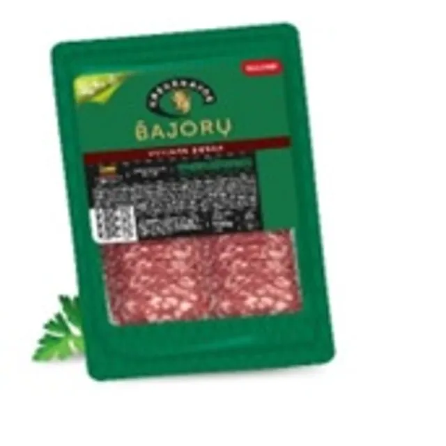 Vytinta "Bajorų" dešra griežinėliais dujose 100g