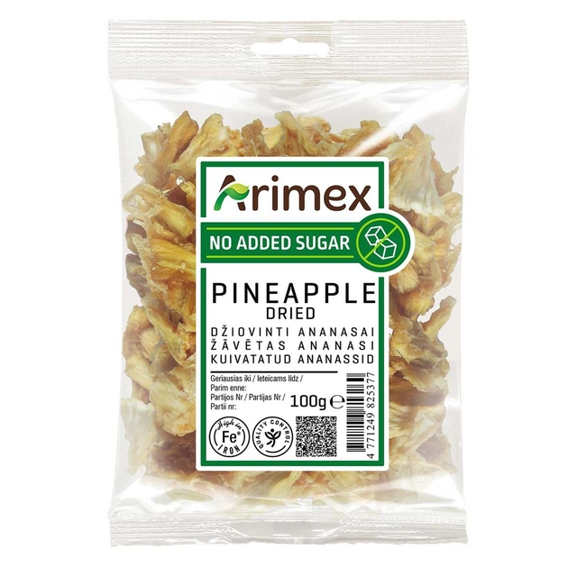 Džiovinti ananasai ARIMEX, 100 g