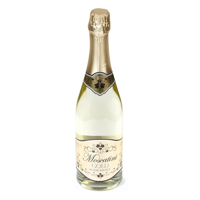Putojantis, gazuotas fermentuotas gėrimas MOSCATINI GOLD (7%), 750 ml