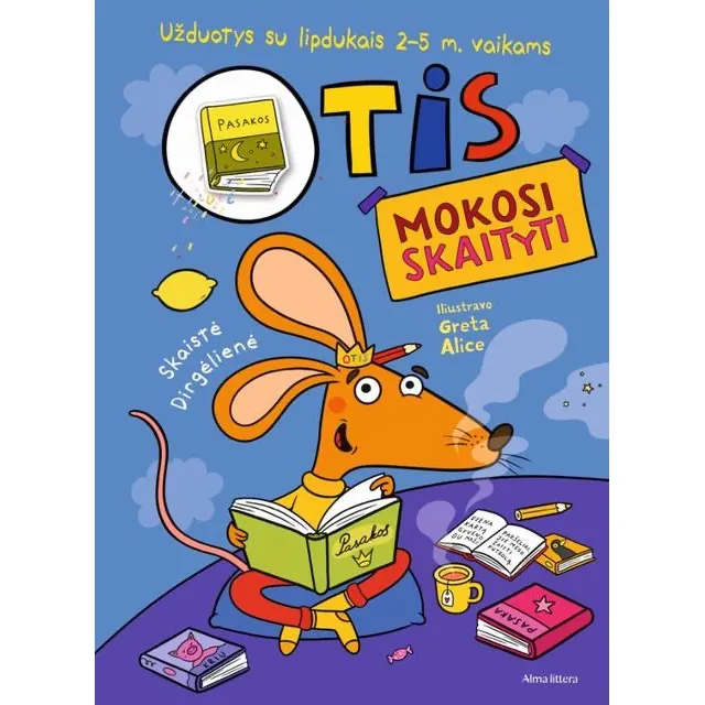 Knyga OTIS MOKOSI SKAITYTI. UŽDUOTYS SU LIPDUKAIS 2-5 M. VAIKAMS