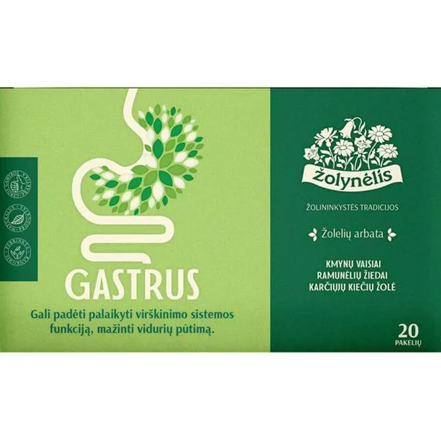 Žolelių arbata ŽOLYNĖLIS GASTRUS, 20 x 1,5 g
