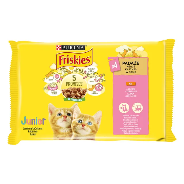 Konservai kačiukams su padažu FRISKIES, 4x85 g