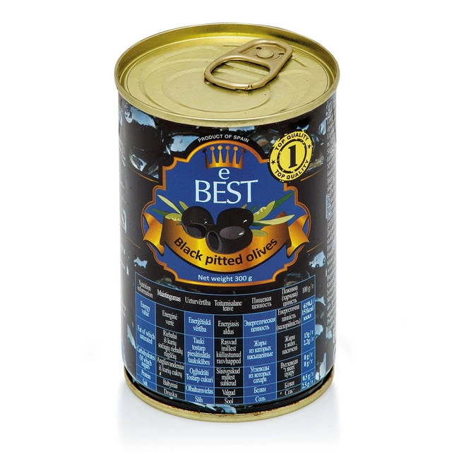 Juodosios alyvuogės be kauliukų EBEST, 300 g