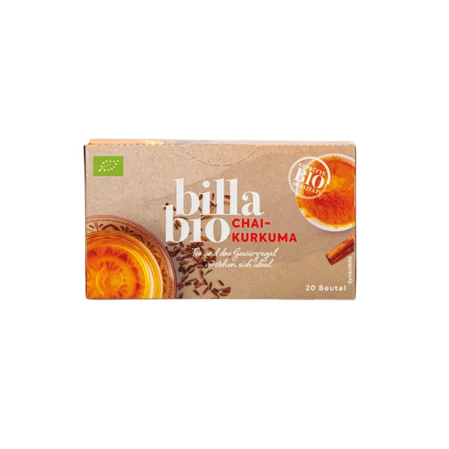Ekologiška ciberžolės arbata BILLA BIO CHAI, 20 x 2 g