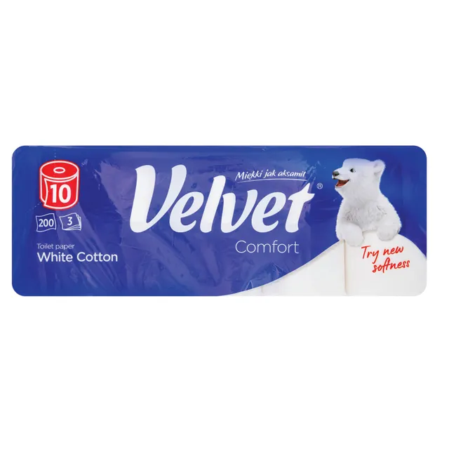 Toilet paper VELTIE COMFORT, 10 pcs., 3 layers, 200 sheets.
