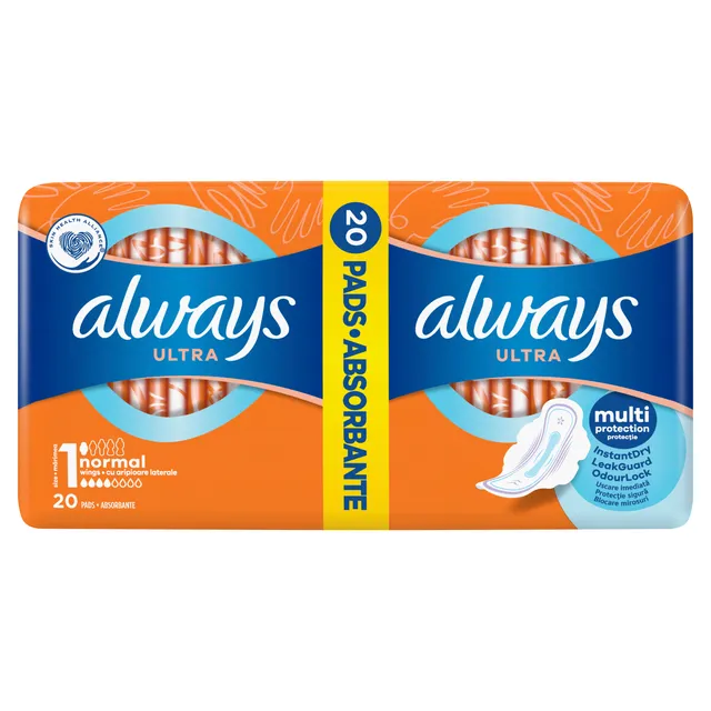 Higieniniai paketai ALWAYS ULTRA NORMAL PLUS, S1, 20 vnt.