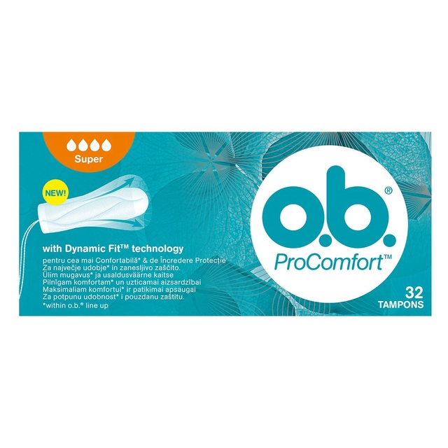 Higieniniai tamponai O.B. PRO COMFORT SUPER, 16 vnt.