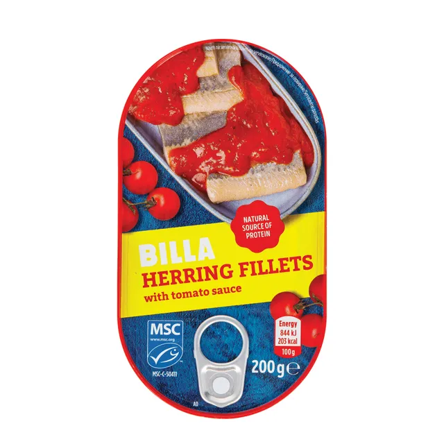 Silkių filė su pomidoru kremu BILLA, 200 g