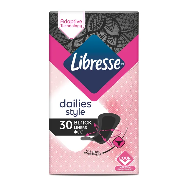 Juodi įklotai LIBRESSE NORMAL MULTI, 30 vnt.