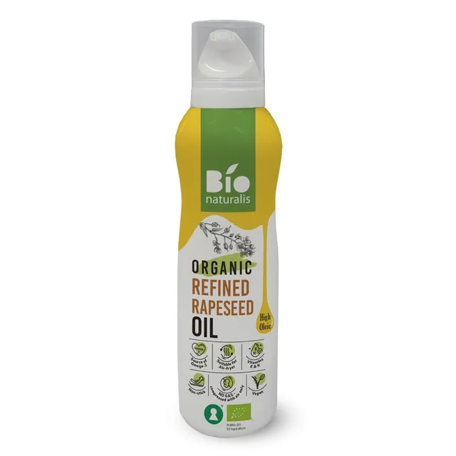 Ekologiškas, purškiamas rafinuotas rapsų aliejus BIONATURALIS, 200 ml