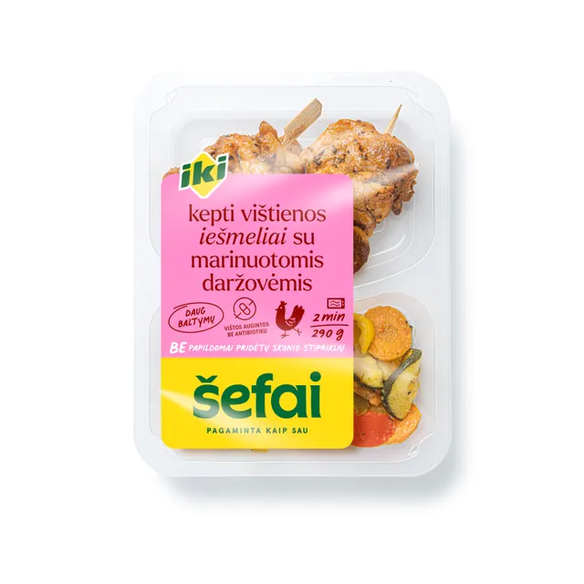 Fried chicken skewers with pickled vegetables IKI ŠEFAI, 290 g