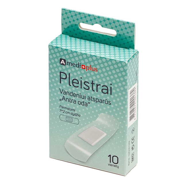 Atsparūs vandeniui pleistrai AMEDIPLUS, 10 vnt.