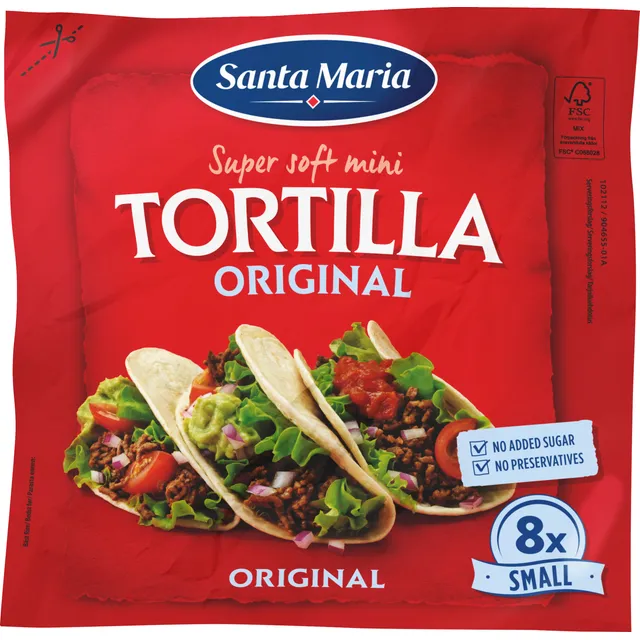 Tortilijos TEX MEX MINI SANTA MARIA, 8 vnt.