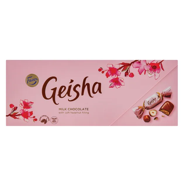 Pieninio šokolado saldainiai su lazdyno riešutų kremo įdaru GEISHA, 250 g