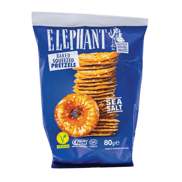 Krekeriai su druska ELEPHANT, 80 g
