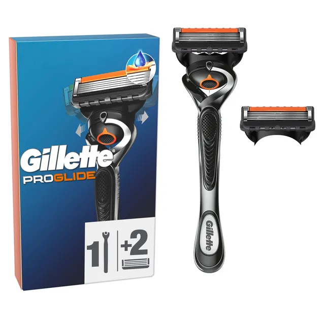 Skustuvas GILLETTE FUSION PROGLIDE + skutimosi galvutės, 2 vnt.