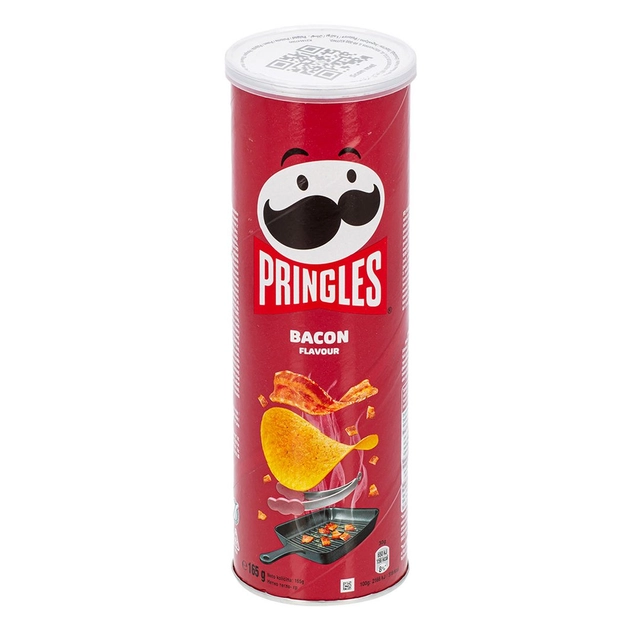 Bulvių traškučiai PRINGLES BACON, 165 g