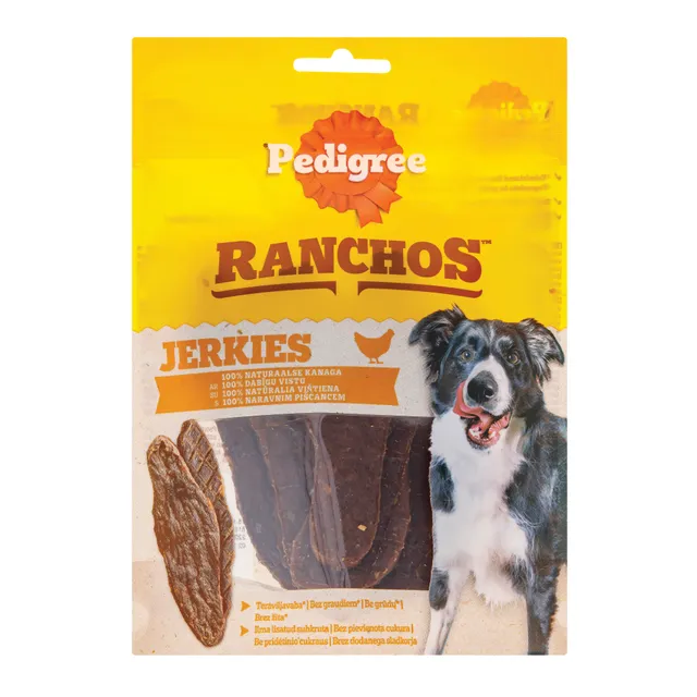 Šunų skanėstas su vištiena PEDIGREE JERKIES, 70 g