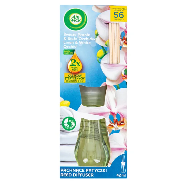 AIR WICK Linen & White Orchid namų kvap.su lazd.42ml