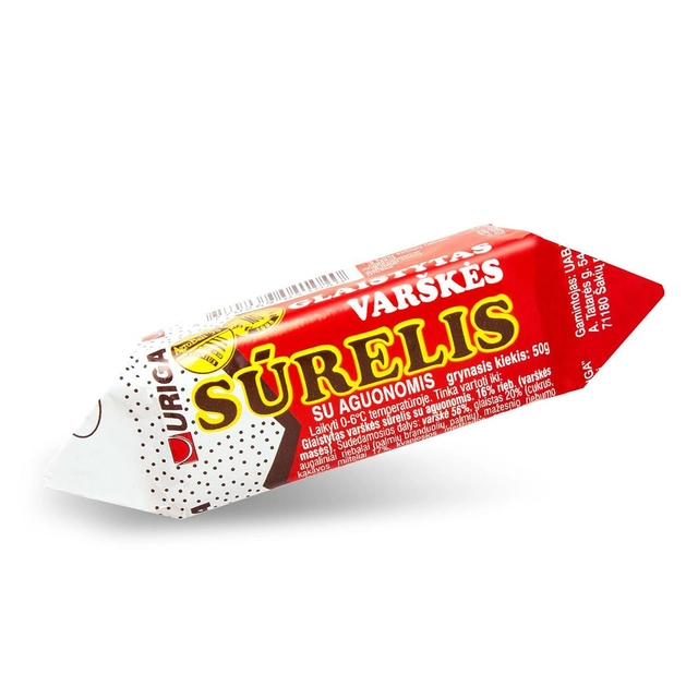 Glaistytas varškės sūrelis URIGA su aguonomis, 50 g