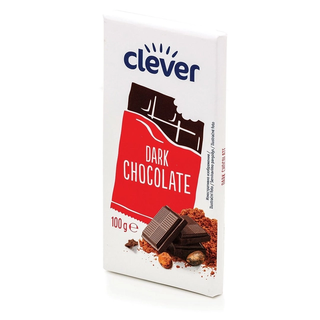 Juodasis šokoladas CLEVER, 100 g