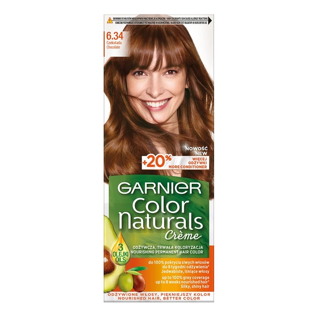 Plaukų dažai GARNIER COLOR NATURALS, Nr.6.34