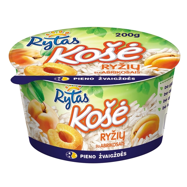 Rice porridge with apricots RYTAS, 6% fat, 200 g