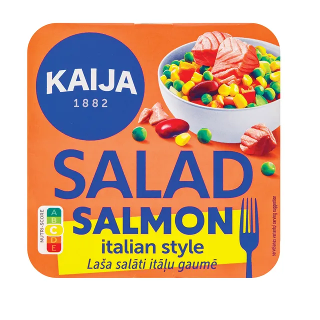 Italian salad with salmon and vegetables in tomato sauce KAIJA, 160 g
