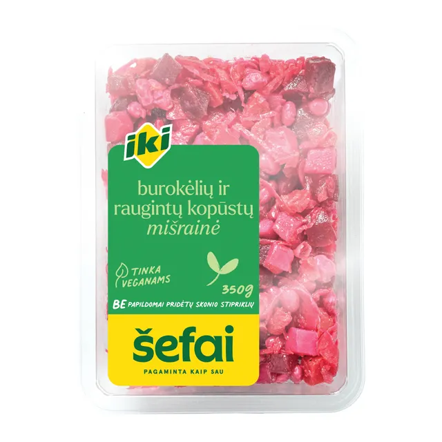 Burokėlių ir raugintų kopūstų mišrainė IKI ŠEFAI, 350 g