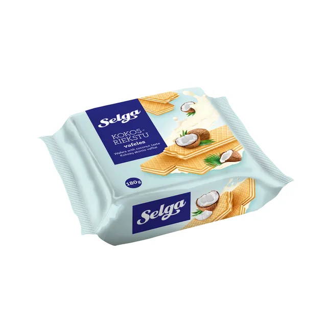 Вафли со вкусом кокоса SELGA, 180 г