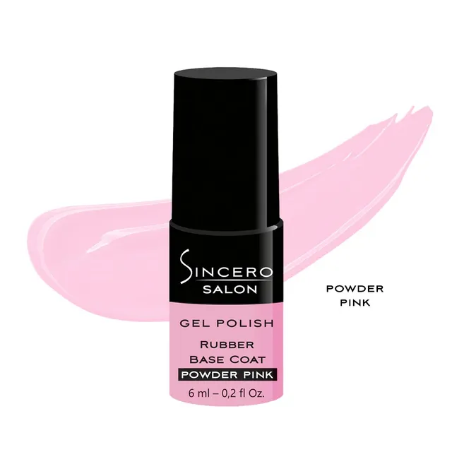 Rubber bazė SINCERO SALON Powder pink, 6 ml