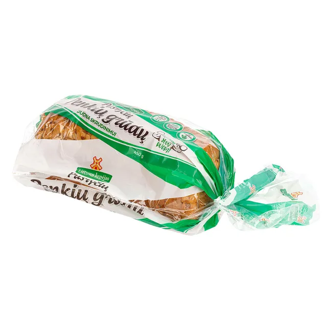 Raikyta 5 grūdų duona skrudinimui PUSRYČIŲ, 450 g
