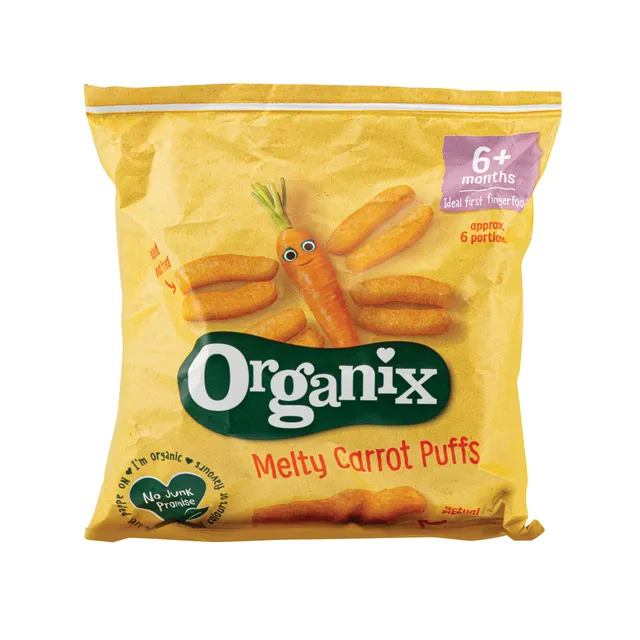 Ekologiškos morkų lazdelės vaikams nuo 6 mėn. ORGANIX, 20 g