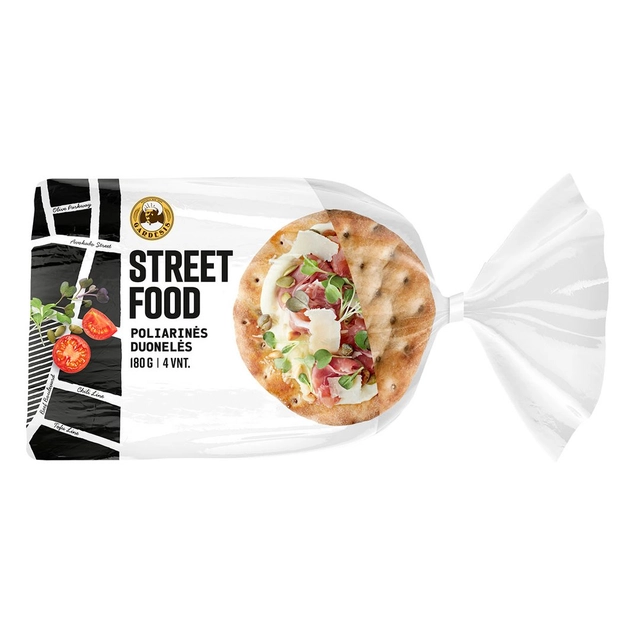 Poliarinė duonelė STREET FOOD, 4 vnt., 180 g